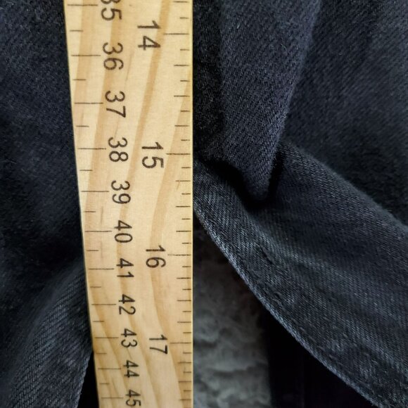 Boohoo Skirt Womens 12 Black Split Front & Back Denim Maxi Skirt *NWT* - Picture 7 of 11